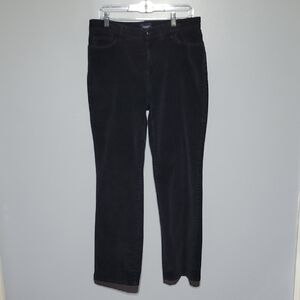 Sonoma Black Straight Leg Womens Corduroy Pants Size 12 Average - 98% Cotton